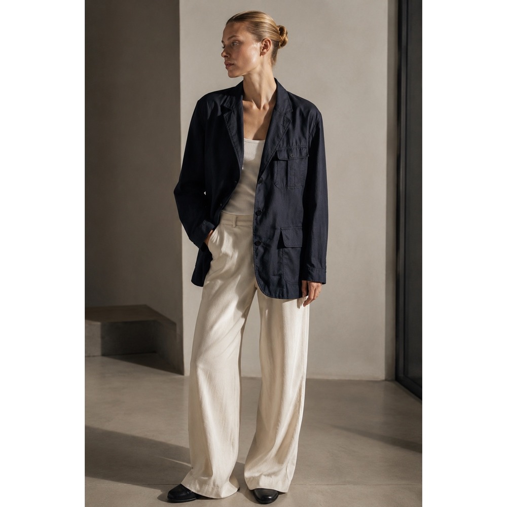 OSKA Black Cotton Utility lightweight Blazer Jacket WOMEN‎ 12-14